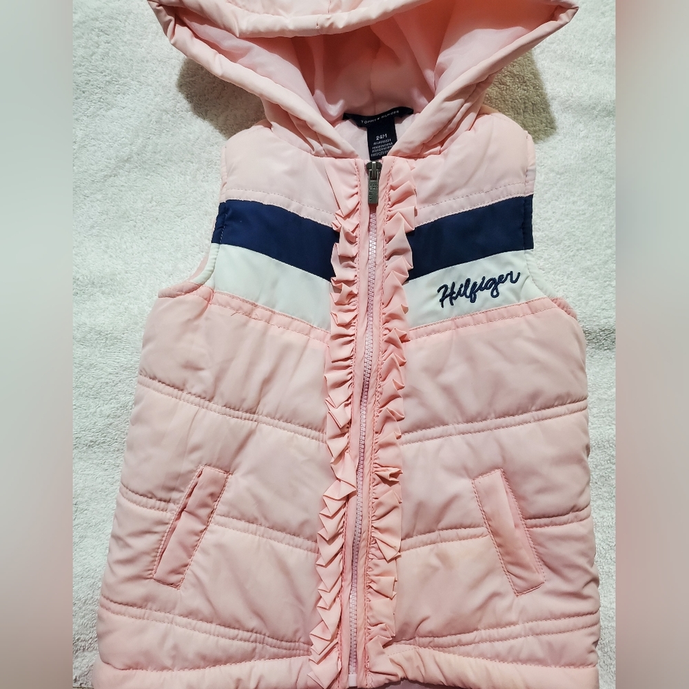 Tommy Hilfiger Baby Girl's Pink Puffer Jacket Vest